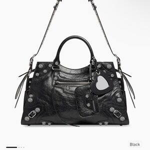 Balenciaga Black Studded Shoulder Bag